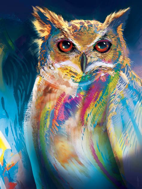 Colorful Owl By Joseochoaart On Deviantart