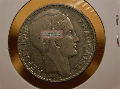 1934 France 20 Francs Silver
