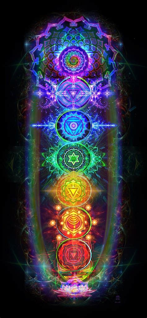 Chakras Tapestry My Wellness Chakra Art Visionary Art Fractal Art