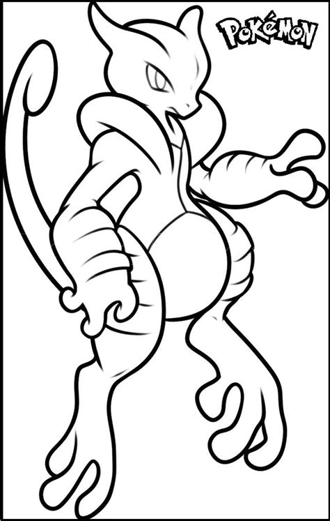 Mega Mewtwo X Coloring Page For Kids Pokemon Mewtwo Coloring Pages