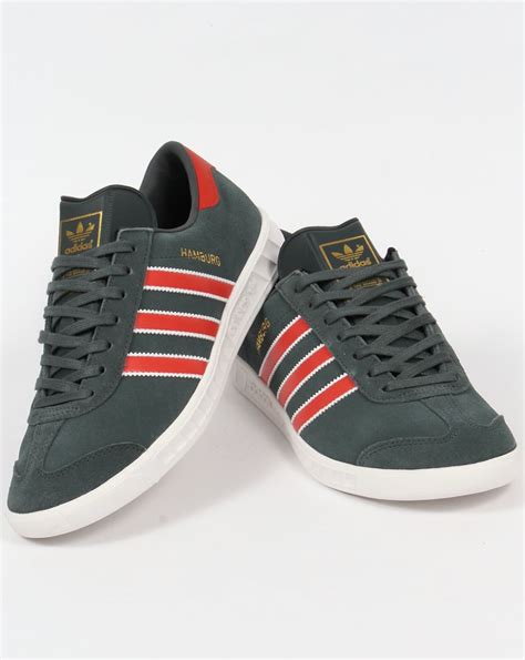 Shop for adidas shoes and sportswear and view new collections for adidas originals, running, training and more. Adidas Hamburg Trainers Utility Ivy/Red,originals,mens,shoes