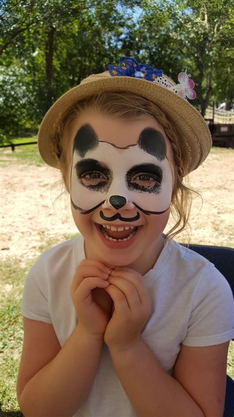 Panda Face Paint Panda Face Painting Face Paint Halloween Face Makeup