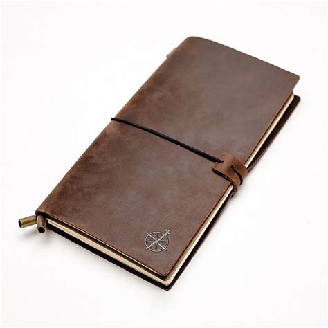 Leather Travelers Notebook Wanderings Refillable Travel Journal