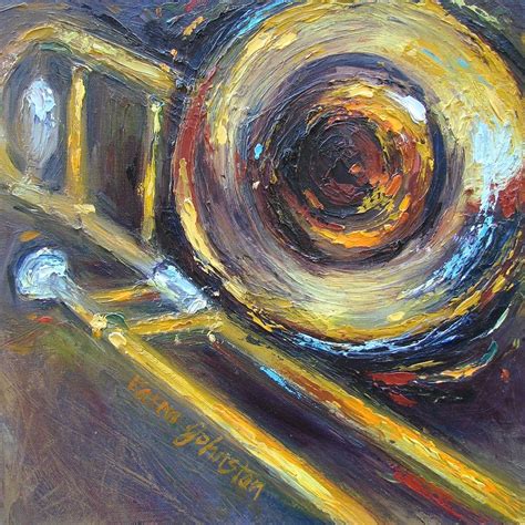 Trumpet Painting By Karen Mayer Johnston