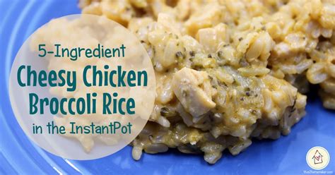 This colorful cheesy chicken and rice recipe is packed with flavor. 5-Ingredient IP Cheesy Chicken & Broccoli Rice {recipe} - Titus 2 Homemaker