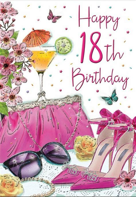 18th Birthday Card Female 18 Today Shoes And Handbag Regal Publishing Regalpublishing