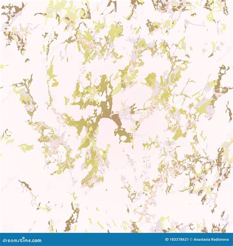 Trendy Seamless Pink Marble Background With Gold Stock Vector