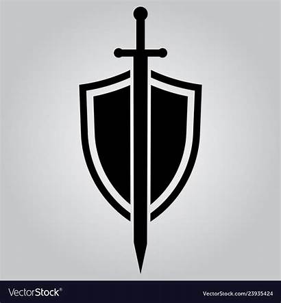 Sword Shield Icon Swords Icona Spada Schermo