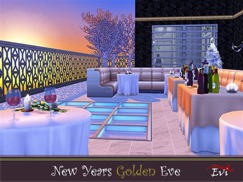 New Year Golden Eve Restaurant By Evi At Tsr Sims 4 Updates