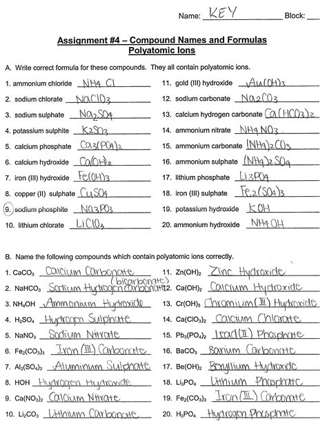Student digital course the online learning environment contains a variety of resources to engage digital natives, bring science if students can answer these basic questions, they are reading with attention and developing understanding of the science concepts. Polyatomic Ions Worksheet | db-excel.com