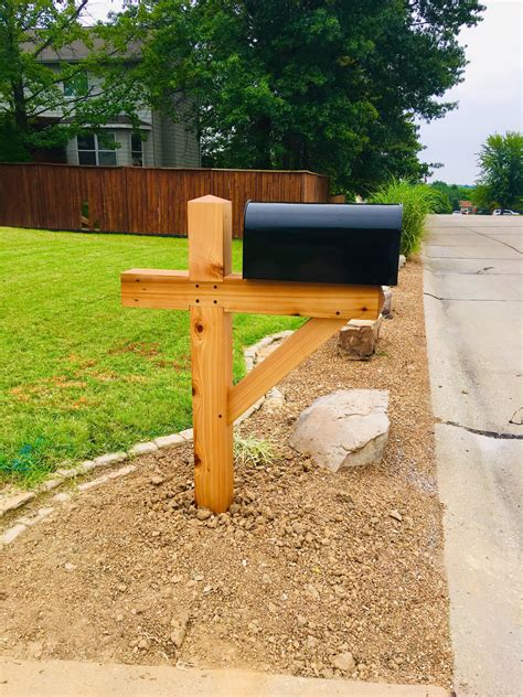 Reclaimed Cedar Timber Mailbox Post I Just Finished Drawbored Mortise