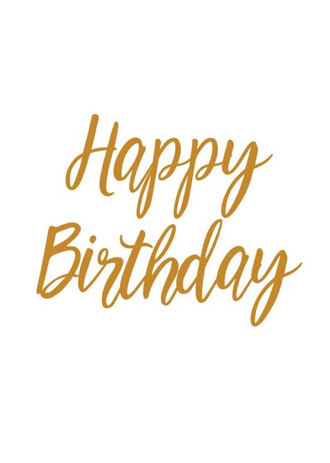 Download High Quality Happy Birthday Clipart Gold Transparent Png