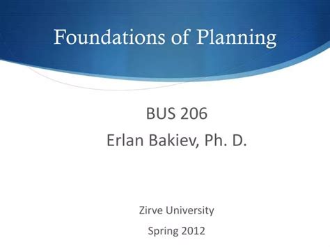 Ppt Foundations Of Planning Powerpoint Presentation Free Download