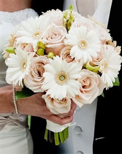 Wedding Bouquet Gerber Daisy And Rose Bouquet 2158777 Weddbook