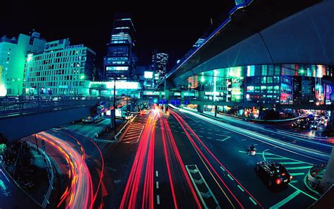 Free Download Hd Wallpaper Light Tokyo Cityscapes Streets Night