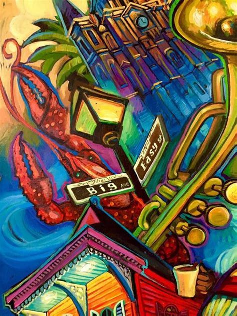 Terrance Osborne The Flavor Of New Orleans Umbrella Painting Mural