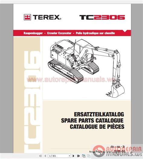 Terex Heavy Crawler Excavators E Liste 2306 Part Manual Auto Repair