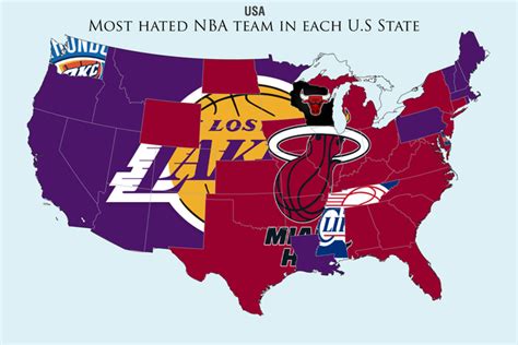 Most Hated Nba Teams In Each State Sportshoopla Sports