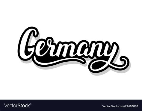 Germany Calligraphy Template Text For Your Design Vector Image