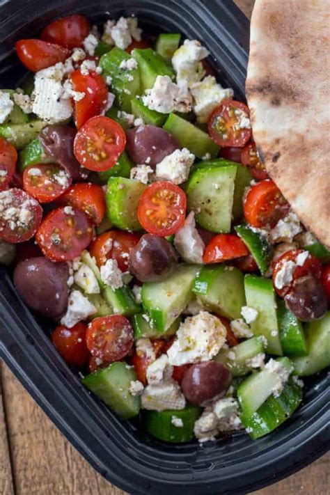 Easy Greek Salad Dinner Then Dessert Audrey Angelicious