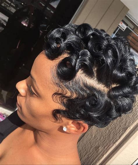 short pin curl styles wavy haircut