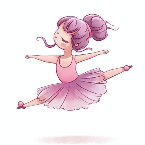 Little Flying Ballerina Little Girl Illustrations Ballerina