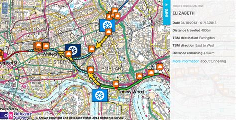 Crossrail Tunnelling Update Mapping London