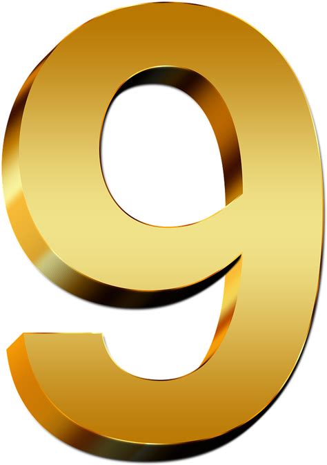 Golden Number 9 Clip Arts Png Golden Number 9 Transparent Png Images