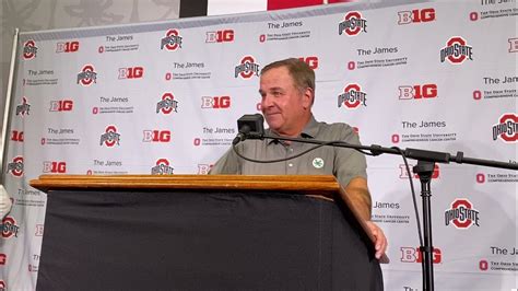 Ohio State Offensive Coordinator Kevin Wilson Speaks On 77 21 Win Vs Toledo Youtube