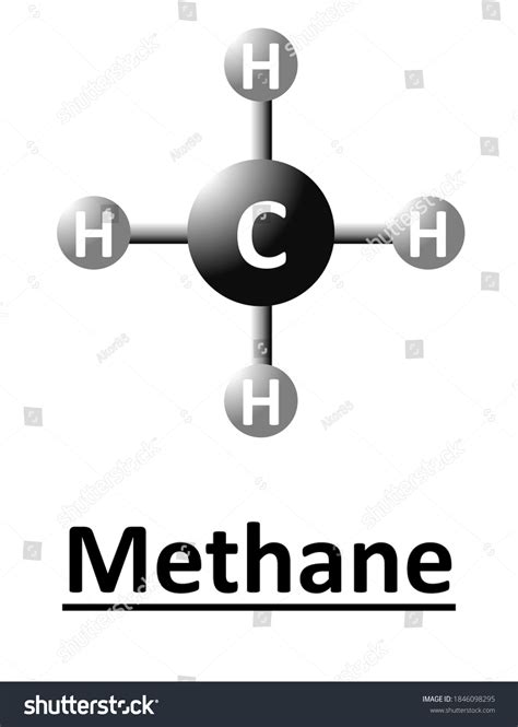 Methane Chemical Compound Chemical Formula Ch4 Ilustrações Stock