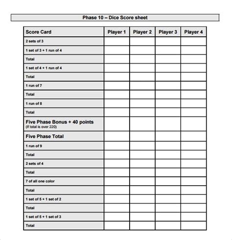 Shanghai Card Game Score Sheet Babalawoifatunwase October