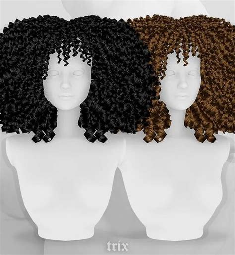 60 Alpha Curly And Afro Texture Hair For The Sims 4 Sims 4 Curly Hair