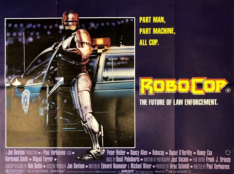 Original Robocop Movie Poster Paul Verhoeven Peter Weller
