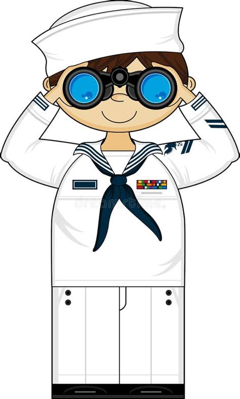 Cute Cartoon Navy Sailor Stock Vector Illustration Of Naval 85276146