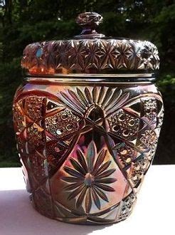 Brockwitz Biscuit Barrel Carnival Glass Decorative Jars Barrel
