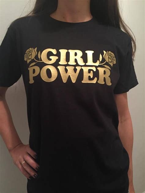Girl Power Flower Graphic Tee Feminist Shirt Christmas Gift