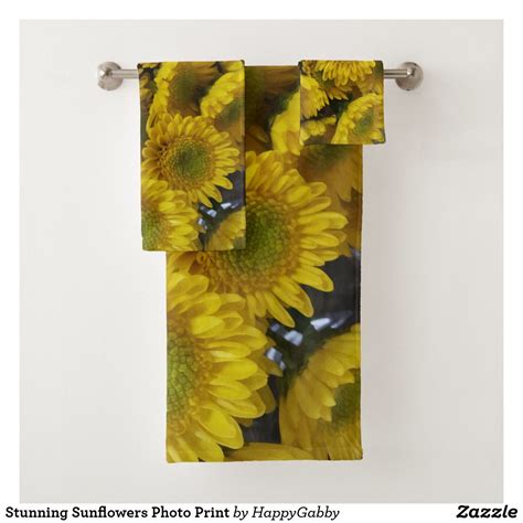✅ browse our daily deals for even more savings! Stunning Sunflowers Photo Print Bath Towel Set | Zazzle ...