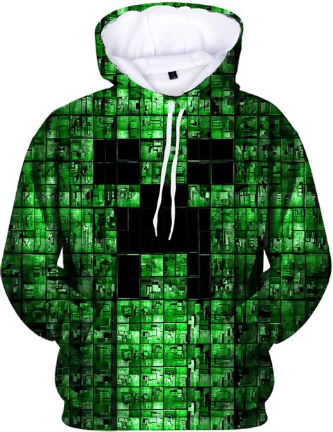 Minecraft Hoodies Fashion Gamer Hooded With Pullover For Men And Women