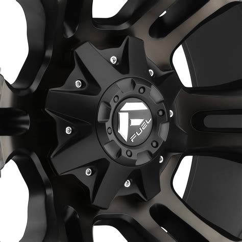 Fuel® Vapor Wheels Black With Machined Face And Double Dark Tint Rims