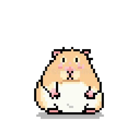 Fat Hamster Pixels Vector Illustration Of A Cross Stitch And Game Icon