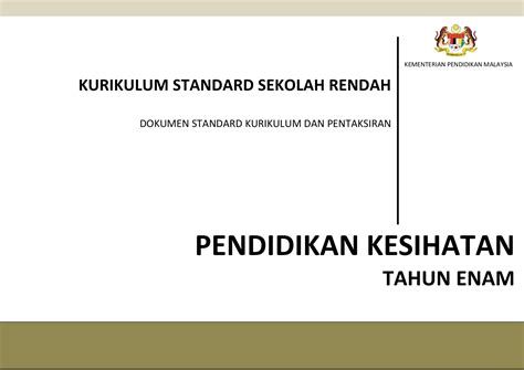 Laporan perjumpaan ibubapa tahun 6. Dskp Pendidikan Kesihatan Tahun 6 2020