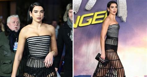 Dua Lipa Dares To Bare With Underwear Exposing Gown Daily Star