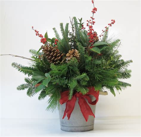 Christmas Arrangements Assorted Greenery Arrangements Christmas Greenery Arrangements