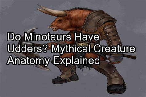 Do Minotaurs Have Udders Mythical Creature Anatomy Explained