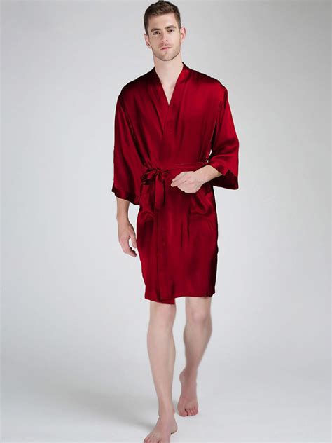 100 Pure Grade 6a Mulberry Silk Robes For Men