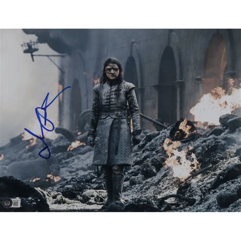 Maisie Williams Signed Game Of Thrones 11x14 Photo Beckett