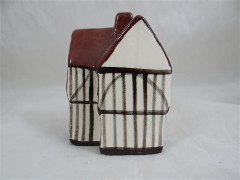 Rare Brown Version Vintage Early Model Suffolk English Cottage Figurine