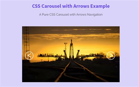 Pure Css Carousel With Arrows Navigation Codeconvey