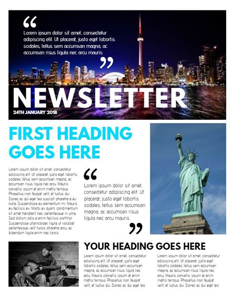 Professional Newsletter Sample Click To Customize Newsletter