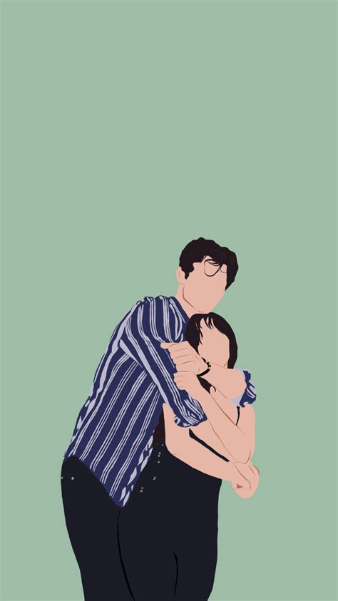 Shawn Mendes And Camila Cabello Illustrated Wallpaper Background